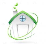 Abstract House with Green Roof Icon
